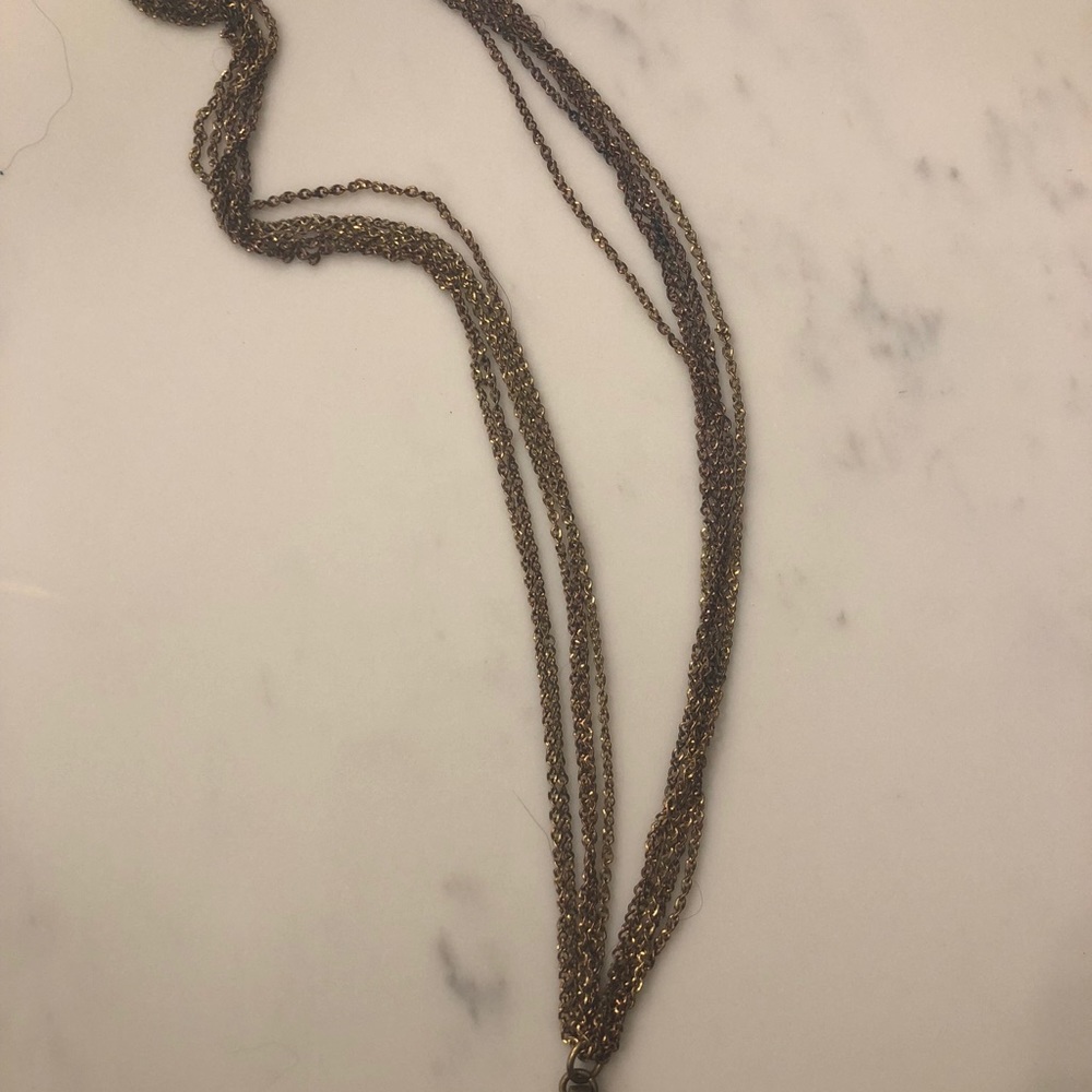 Vintage Vanessa Mooney brass necklace